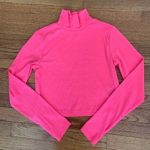 Hot pink turtle neck